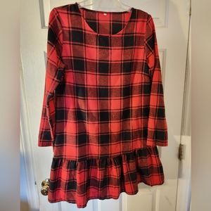 Plaid Tunic Dress (Size Large)